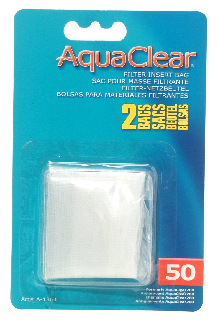 AquaClear 50 Nylon Bags, Aquarium Filter Media Bags, 2-Pack, A1364